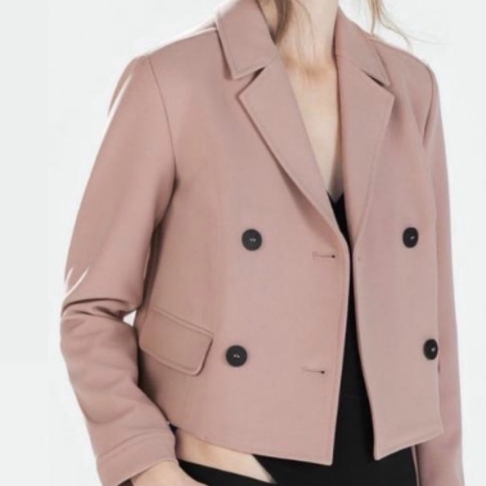 Zara Women's Blazer in Soft Pink